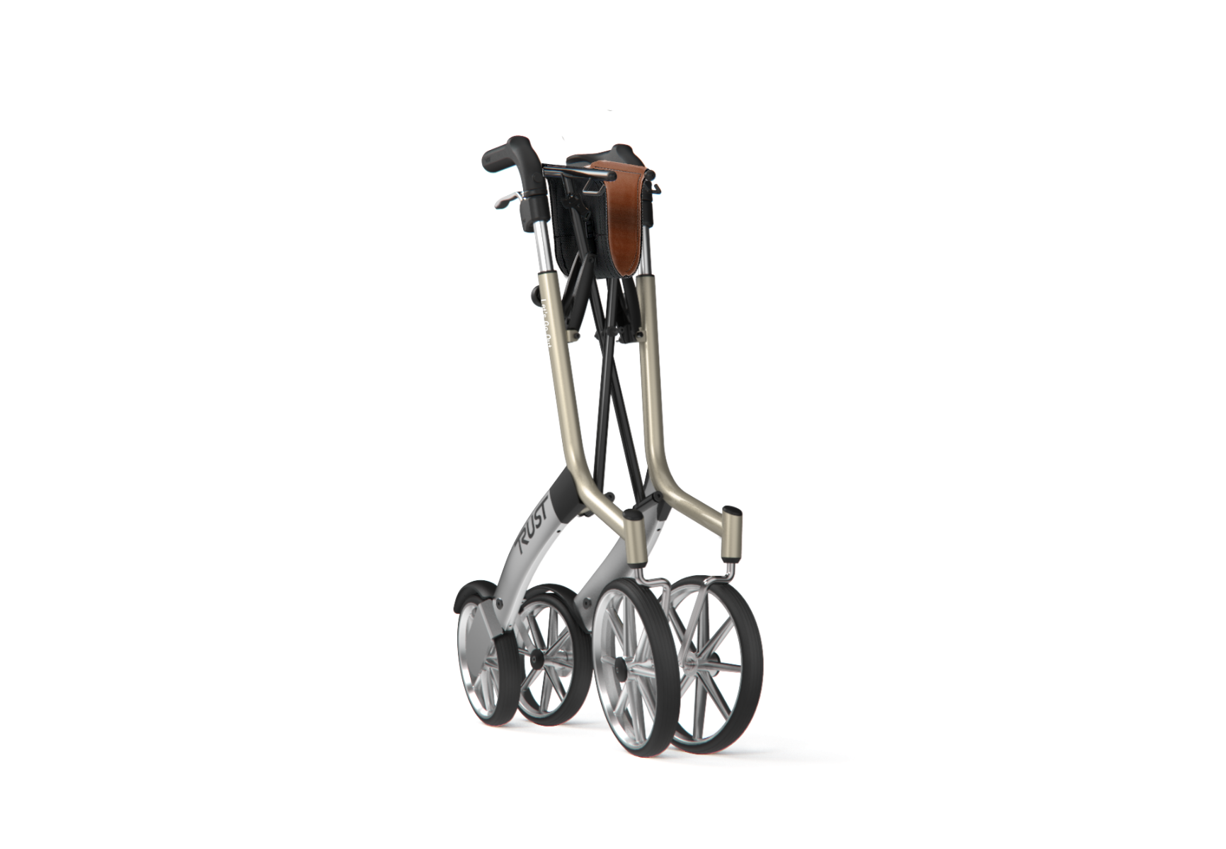 Trust Care Let’s Go Out Sammenleggbar utendørsrullator, beige - Bilde 2