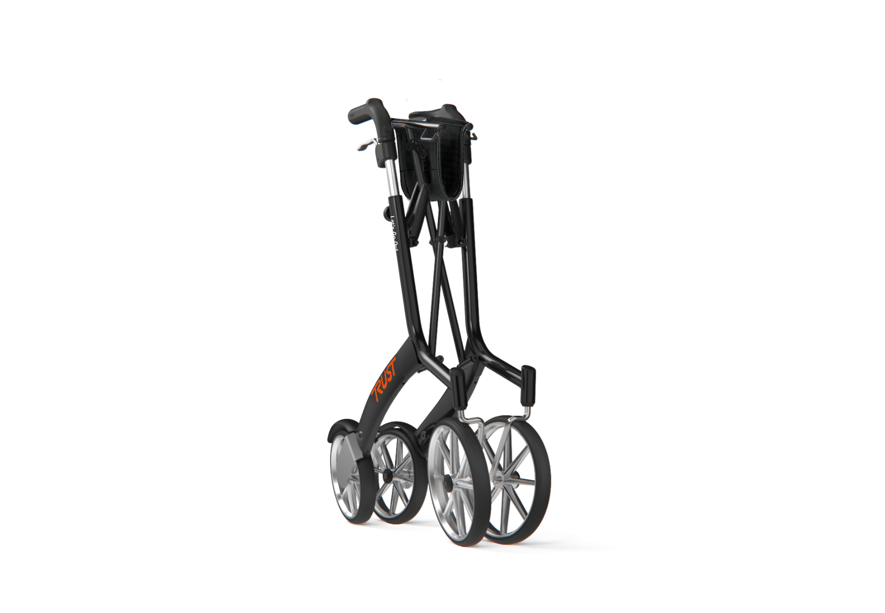 Trust Care Let’s Go Out Sammenleggbar utendørsrullator, svart/sølv - Bilde 2