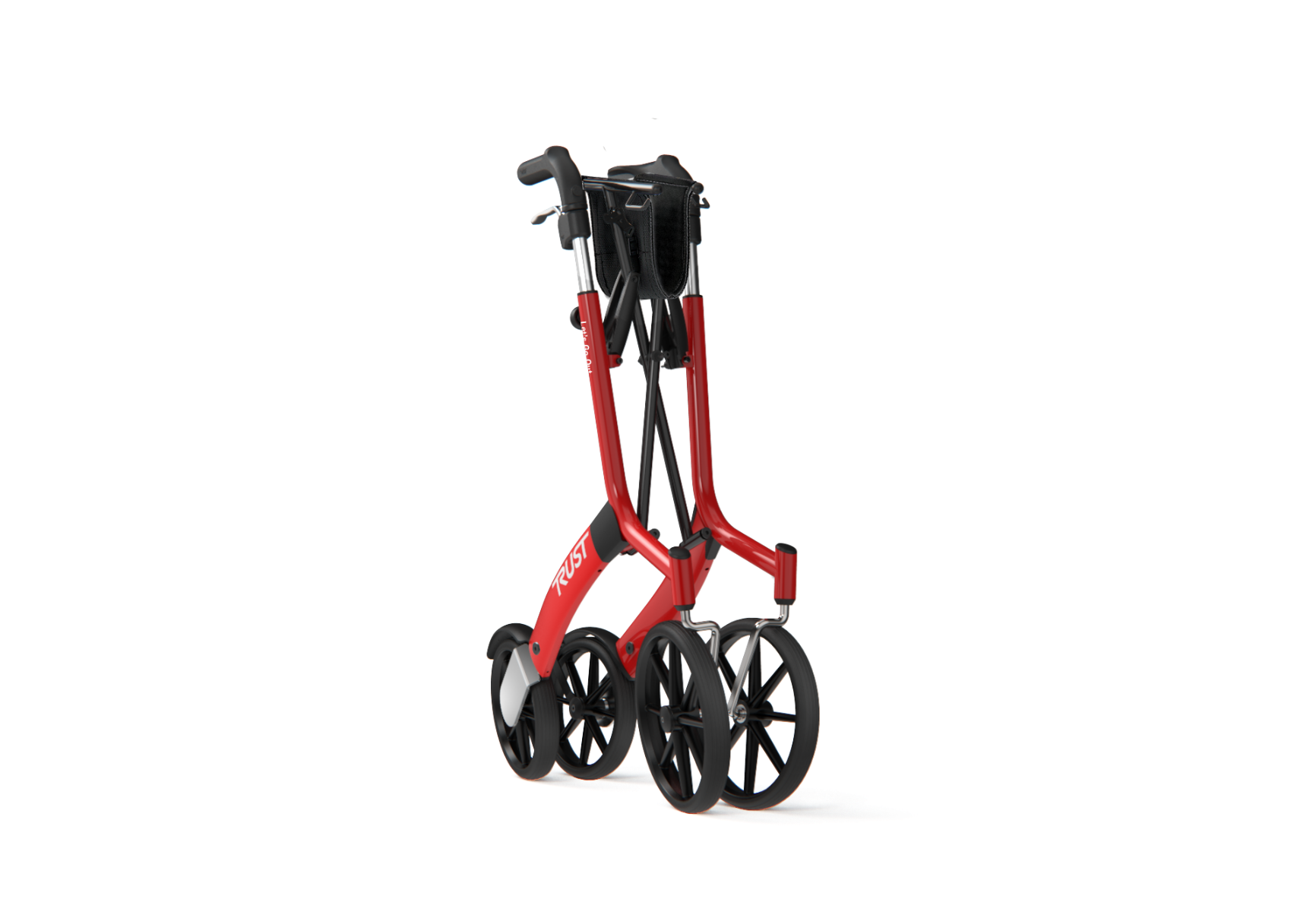 Trust Care Let’s Go Out Sammenleggbar utendørsrullator, rød - Bilde 2