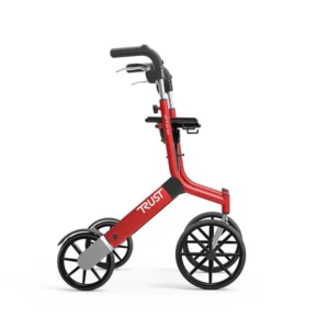 Trust Care Let’s Go Out Sammenleggbar utendørsrullator, rød