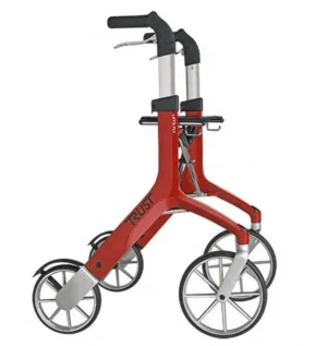 Trust Care Let’s Fly Sammenleggbar utendørsrullator, rød