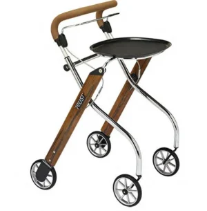 Trust Care Let's Go sammenleggbar innendørsrullator, teak